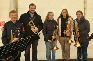 Eröffnung der Eggendorfer Messe mit Blechbläserensemble der Musikschule